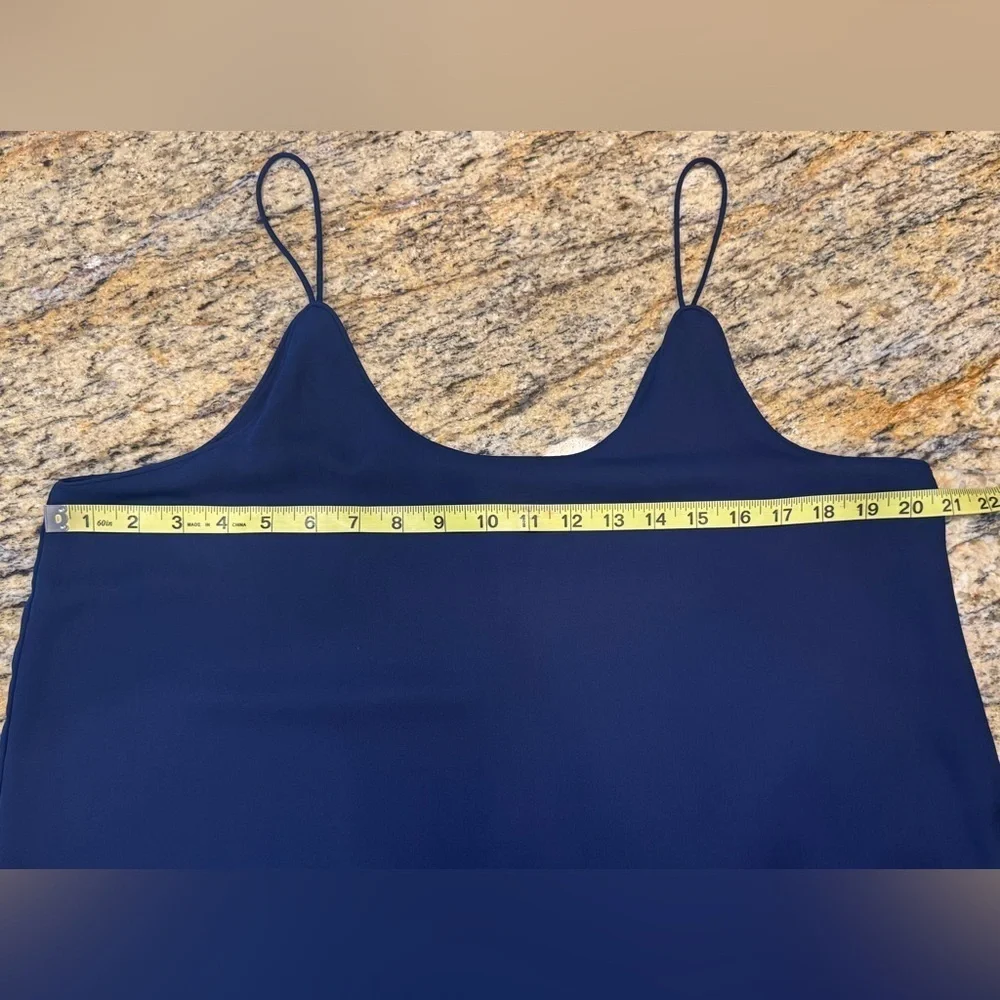 Alya Francescas Womens Dress Size L Blue Strappy Tiered Lightweight Sleeveless - Picture 6 of 7
